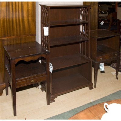 Lot 445 - Georgian Style Mahogany Bookcase; Together...