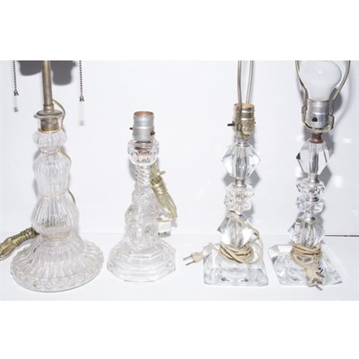 Lot 448 - Group of Four Glass Lamps