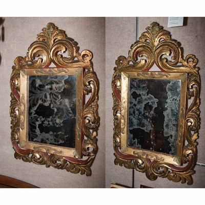Lot 460 - Pair of Italian Rococo Style Gilt-Wood...