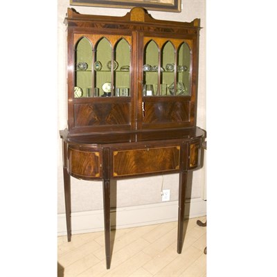 Lot 476 - Georgian Style Inlaid Mahogany Secretary...