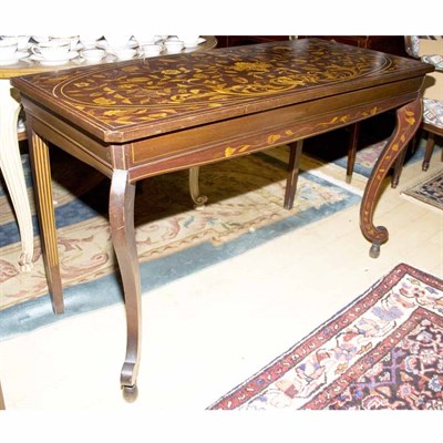 Lot 485 - Dutch Rococo Style Inlaid Mahogany Console...