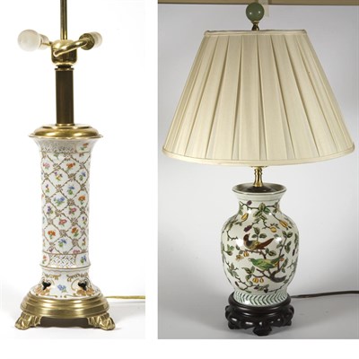 Lot 502 - Two Porcelain Lamps