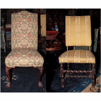 Lot 526 - George III Style Mahogany Chair; Together with...