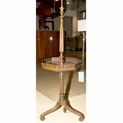 Lot 532 - Georgian Style Mahogany Floor Lamp Height 54...