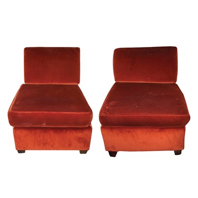 Lot 543 - Pair of Upholstered Club Chairs