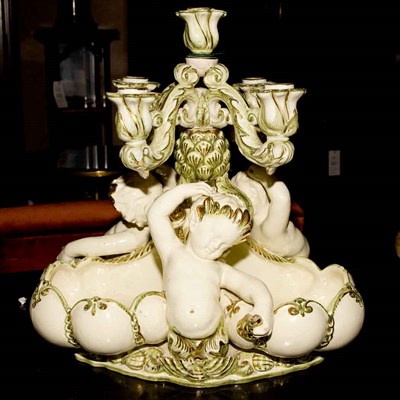 Lot 545 - Italian Neoclassical Style Porcelain Centerpiece