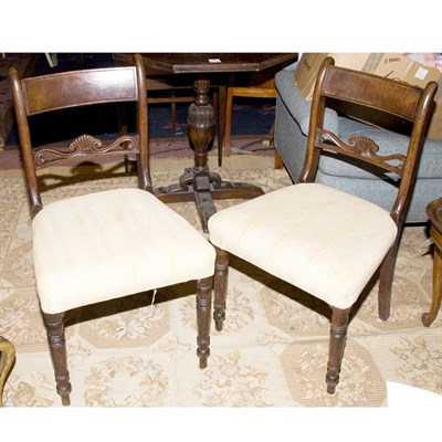 Lot 556 - Pair of Regency Style Mahogany Hall Chairs