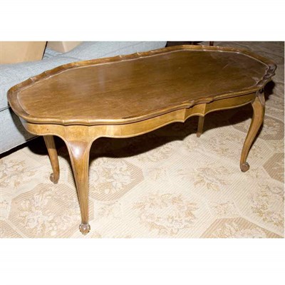 Lot 557 - Continental Rococo Style Walnut Low Table