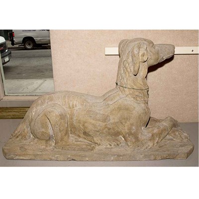 Lot 547 - Pair of Composition Figures of Dogs