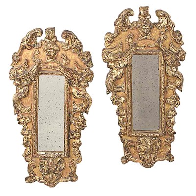 Lot 156 - Pair of Italian Baroque Painted and Parcel...