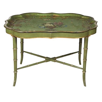Lot 513 - Victorian Style Chinoiserie Decorated Papier...