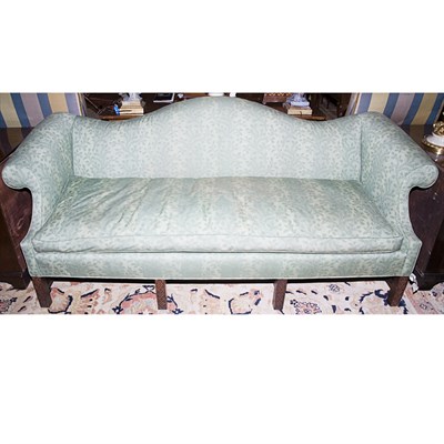 Lot 540 - George II Style Mahogany Camel Back Sofa...