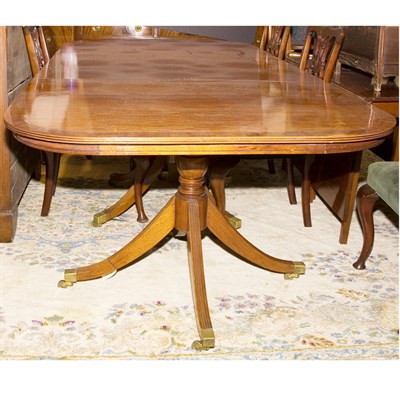 Lot 198 - George III Style Mahogany Triple-Pedestal...