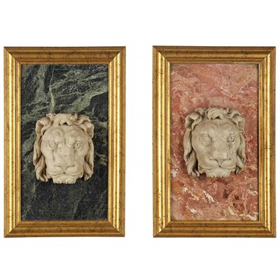 Lot 392 - Pair of Framed Italian Neoclassical Style...