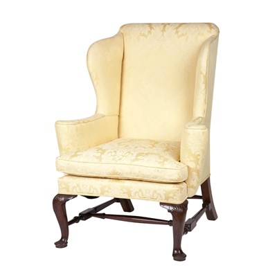 Lot 194 - George I Oak and Mahogany Wing Chair First...