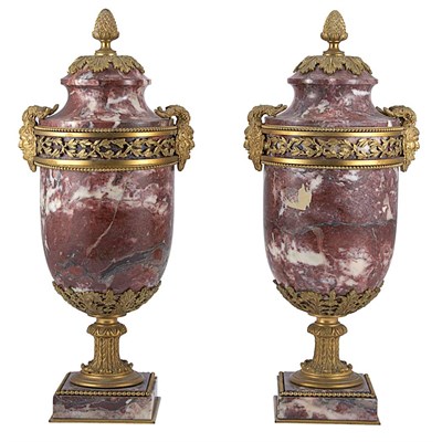 Lot 397 - Pair of Louis XVI Style Gilt-Bronze Mounted...