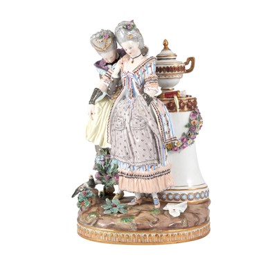 Lot 1079K - Meissen Porcelain Figural Group Les Amies Late...