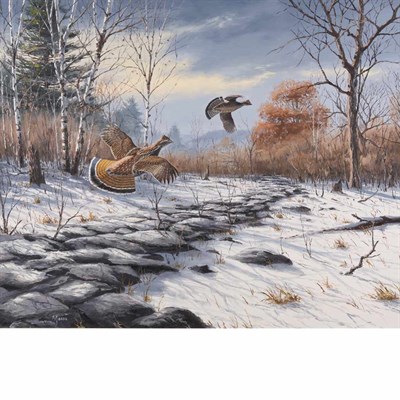 Lot 222 - David A. Maass American, b. 1929 Partridges...