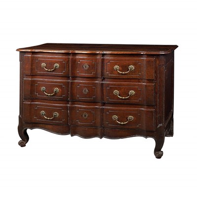 Lot 358 - Provincial Louis XV Walnut Commode Mid 18th...
