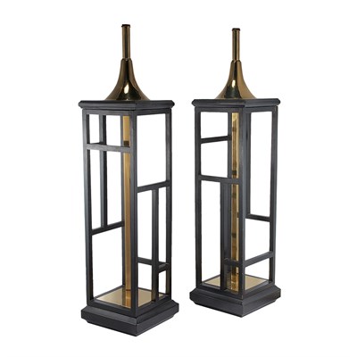Lot 140 - 20th Century Design Pair of Lamps Ebonized...