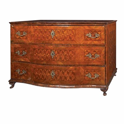 Lot 139 - South German Baroque Walnut and Parquetry...