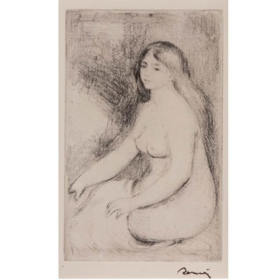 Lot 498 - Pierre-Auguste Renoir (1841-1919) BAIGNEUSE...