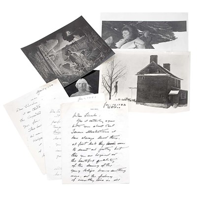 Lot 87 - WYETH, ANDREW Three autograph letters, each...