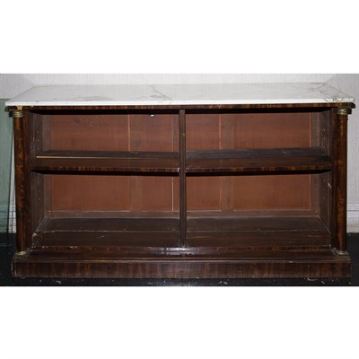 Lot 429 - Empire Style Marble Top Mahogany Buffet Height...