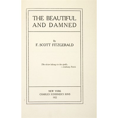 Lot 185 - FITZGERALD, F. SCOTT The Beautiful and Damned....