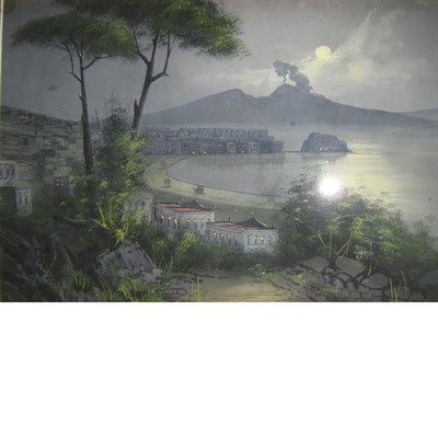 Lot 25 - Neapolitan School 19th Century The Bay of...