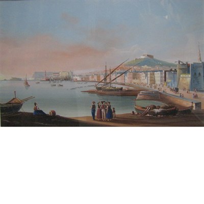 Lot 26 - Neapolitan School 19th Century The Bay of...