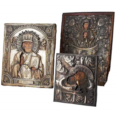 Lot 130 - Group of Three Continental Polychrome...