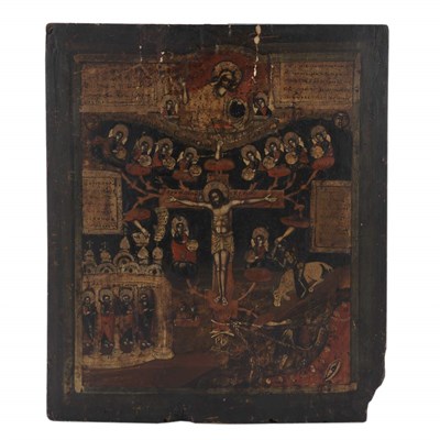 Lot 129 - Continental Polychrome Decorated Icon Late...