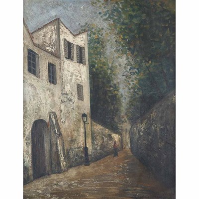 Lot 54 - Manner of Maurice Utrillo Paris Street with...