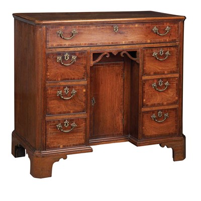 Lot 343 - George III Style Brass Inlaid Rosewood and...