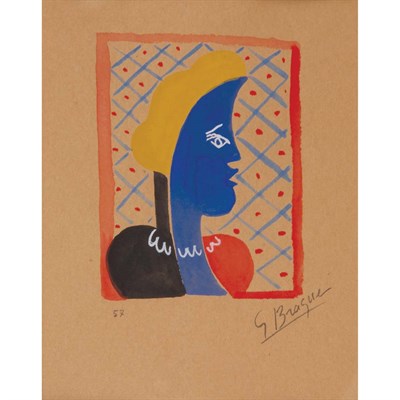 Lot 6 - Attributed to Georges Braque Head, 1957 Bears...