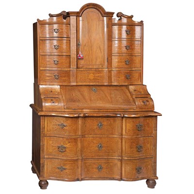 Lot 134 - South German Baroque Walnut and Marquetry...