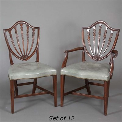 Lot 419 - Set of Twelve George III Style Mahogany Dining...