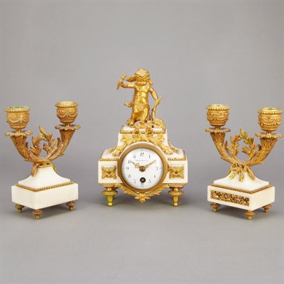 Lot 744 - Louis XVI Style Gilt-Bronze and White Marble...