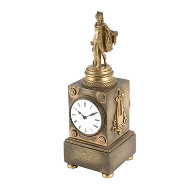 Lot 523 - Empire Gilt-Bronze Desk Clock 19th Century The...