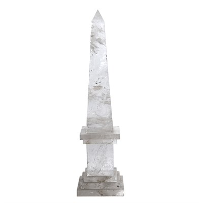 Lot 400 - Neoclassical Style Rock Crystal Obelisk On a...