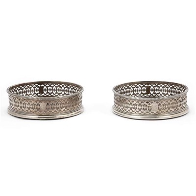 Lot 325 - Pair of George III Bone Inlaid Silver and...