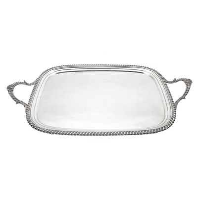 Lot 331 - George III Silver Tray Maker's mark W.B.,...