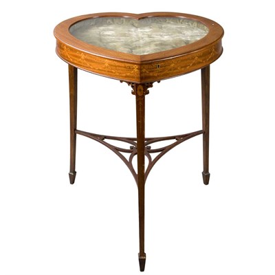 Lot 556 - Edwardian Style Marquetry Inlaid Mahogany...
