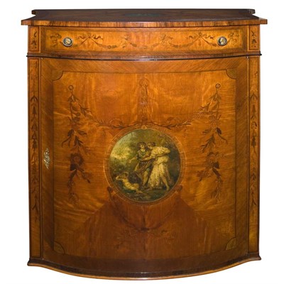 Lot 558 - Edwardian Style Marquetry Inlaid and Painted...