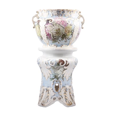Lot 431 - Art Nouveau Molded and Painted Ceramic...