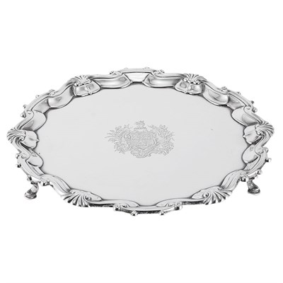 Lot 311A - George II Silver Salver William Williams I,...