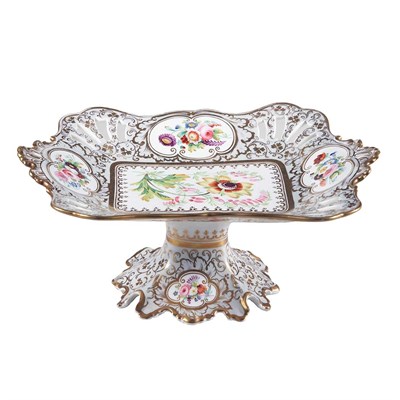 Lot 582 - Rockingham Gilt and Hand Painted Reticulated...