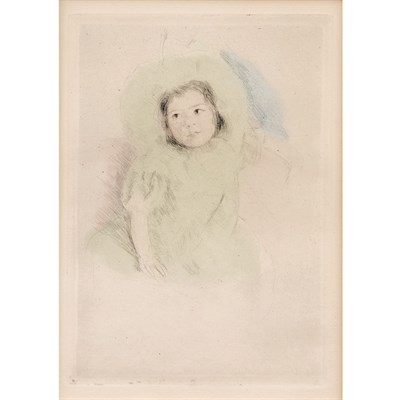 Lot 378 - Mary Cassatt (1844-1926) MARGOT WEARING A...