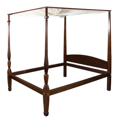 Lot 92 - Federal Style Inlaid Mahogany Tester Bed The...